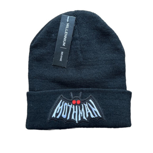 Mothman Beanie Skull Cap Warm Winter Hat Horror Black - Picture 1 of 1